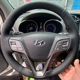 Чохол Обплетення Керма для Hyundai Santa Fe 2012-2018 Шкіра (Модельна Викрійка) №26