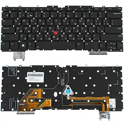 Клавіатура для ноутбука LENOVO (ThinkPad: Z13 Gen 1) rus, black, без кадру, підсвічування клавіш (ОРИГІНАЛ)