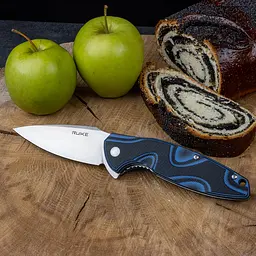 Ніж складаний туристичний Ruike Fang P105-Q, (9.2 см) 14C28N / G10 синій - мініатюра 17
