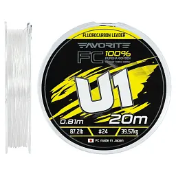 Флюорокарбон Favorite U1 FC 20 м 24/0.81 мм 87.2 lb/39.57 кг
