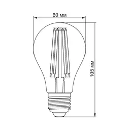 Лампочка TITANUM Filament A60 7W E27 2200K бронза (TLFA6007272A) - мініатюра 3