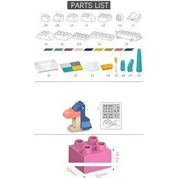 Конструктор A-Toys зі столиком та стільчиком 77 великих деталей 10351A-Q03B - мініатюра 3