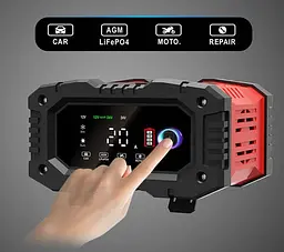 Зарядний пристрій Foxsur 12V-8A/24V4A 12V-20A для автомобільного акумулятора - мініатюра 4