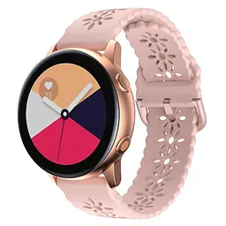 Ремінець Flower для Xiaomi Amazfit Bip Bip Lite Bip U Bip 1S Bip 3 - рожевий ширина кріплення 20мм силікон Watchbands (W32-3WB13160120) - мініатюра 2