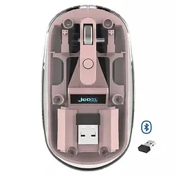 Комп'ютерний Мишка JEDEL WD131P Wireless 2.4G+BT розовий