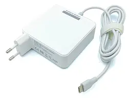 Блок живлення Type-C 87W для Apple, Asus, Acer, HP, Dell, Lenovo, Samsung, Xiaomi. Квадратний Білий