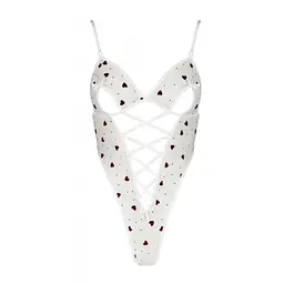 Еротичний боді з малюнком Passion LOVELIA Body white L/XL - мініатюра 5