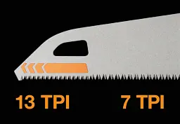 Пила Fiskars PowerTooth 7 TPI 550 мм ручна (1062916) - мініатюра 4