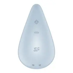 Вібратор для зовнішньої стимуляції Satisfyer Dew Drop Blue, 2 мотори, 12 режимів, м’який корпус - мініатюра 2