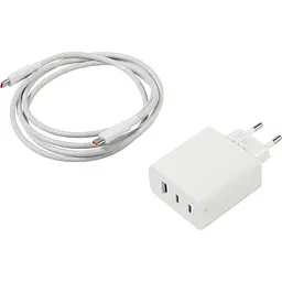Мережевий зарядний пристрій Xiaomi 67W GaN Charger 2C1A + Cable USB-C to USB-C White (BHR7493EU) [112997] - мініатюра 3