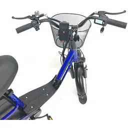 Електровелосипед Minako V4 PRO двомісний 500W/60V/18Ah із заднім амортизатором синій - мініатюра 9