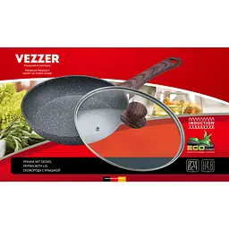Пательня Vezzer кована з кришкою 24 см (VZ2013) - мініатюра 7