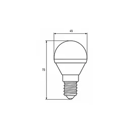 Лампочка EUROELECTRIC LED G45 5W E14 4000K 220V (LED-G45-05144(EE)) - мініатюра 3