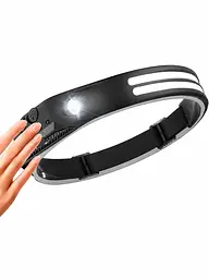 Вологостійкий сенсорний налобний LED ліхтарик на 5 режимів роботи на акумуляторі для дому, автомобіля та кемпінгу Headlamp 2 +