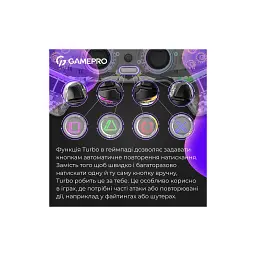 Геймпад GamePro GPS13T BT 5.3/USB/PC/iOS/Android/PS3/PS4 RGB Transparent (GPS13T) - мініатюра 10