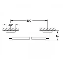 Вішак для рушника Grohe Essentials 40366AL1, Графит - мініатюра 2