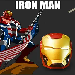 Портативна бездротова Bluetooth колонка OPT-TOP Iron Man micro-USB SD/microSD/TF Card - мініатюра 7