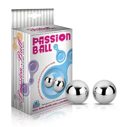 Вагінальні кульки LoveToy Passion Dual Balls, 2 см, сріблястий