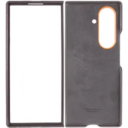 Шкіряний чохол Leather Case (AAA) with stand для Samsung Galaxy Z Fold7 Gray - мініатюра 3