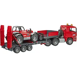 Ігровий набір Bruder Тягач MAN TGA з причепом та телескопічний навантажувач Manitou MLT 633 1:16 (02774) - мініатюра 2