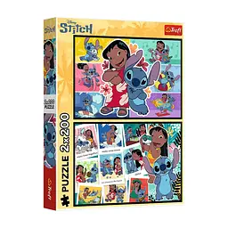 Пазл Trefl Lilo&Stitch Щасливе життя Стіча 2х200 елементів (5900511133349)