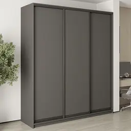 Шафа-купе тридверна MebelStar Комбо BG 3ДСП 210x45x240 см Антрацит (MBS-9431)