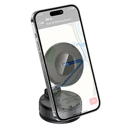 Автотримач Hoco H86 Dragon manual suction cup magnetic holderuniversal чорний сірий - мініатюра 5