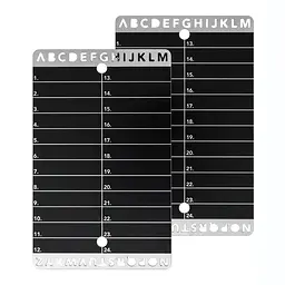 Металеві пластини Btcwallet Plate для зберігання сід-фрази, 2 шт + гравірувальна ручка, 73×117 мм - мініатюра 3
