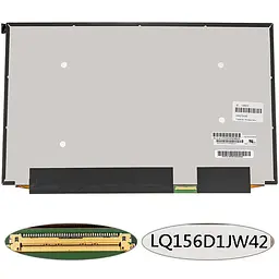 Матриця 15.6 LQ156D1JW42 (3840*2160 40pin(eDP IPS 300cd/m2 кольоропередача: 100%RGB) LED SLIM(без планок та вушок) матова
