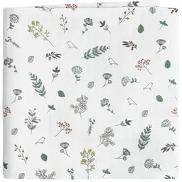 Муслінова пелюшка Cosas Wildflowers 110х150 см біла (MuslinDiapers_FoliageBirds_110x150)