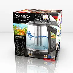 Електрочайник Camry CR 1290 скляний 2,0 л з - мініатюра 7