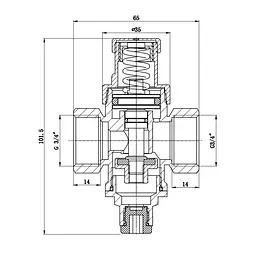 Редуктор SD Forte SF241W20, 3/4 дюйма - мініатюра 2