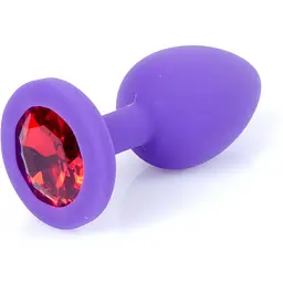 Силіконова анальна пробка Boss Of Toys Boss Series - Jewellery Purple Silicon Plug Medium Red M, BS6400086, Филетовый / Червоний