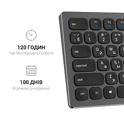 Клавіатура OfficePro SK1550 Wireless Black (SK1550B) - мініатюра 8