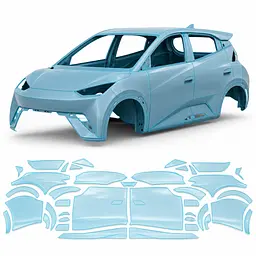 Антигравійна захисна бронеплівка за лекалами для BYD Seagull (Dolphin Surf) I 2023- повний кузов