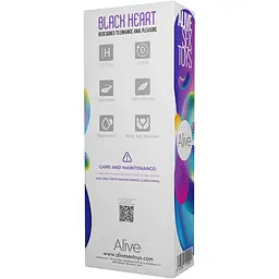 Анальний стимулятор Alive Black Heart Teal Black, макс. діаметр 3,6 см - мініатюра 4