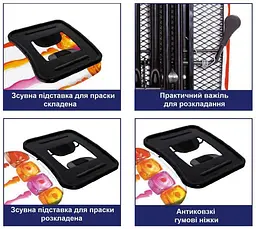 Дошка для прасування Casa Si Sir 122x38 Black/Red Laquer (CS93575R266) - мініатюра 9