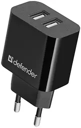 Зарядний пристрій 2xUSB 12W 2.1A UPC-21 + кабель microUSB, чорний Defender - мініатюра 2