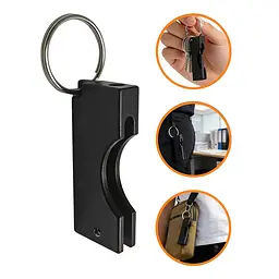 Захисний алюмінієвий чохол для ключа YubiKey 5 / 5C / Security Key NFC з брелком, Червоний, 1 шт - мініатюра 3