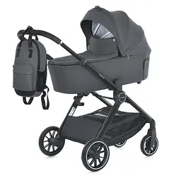 Дитяча коляска 2в1 ME 1126 GENESIS Asphalt Gray люлька прогулянковий блок алюмінієва рама (ME 1126 Asphalt)
