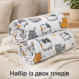 Набір із двох легких флісових пледів Веселі котики 150x200 см Love You LY9107set2