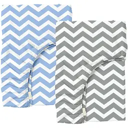 Набір простирадло на резинці Cosas B&G Zigzag 60х120х12 см (SetSheet_ZigBlue_ZigGrey_120x60)