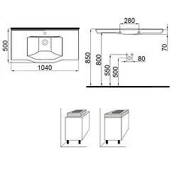 Раковина Idevit Neo Classic 50x103 3301-1005-0088, Білий - мініатюра 3