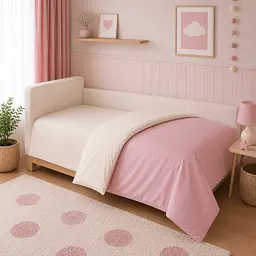 Дитяча постільна білизна MIRSON JUNIOR фланель Milk/Pink 150х220см (2200012802243) - мініатюра 8