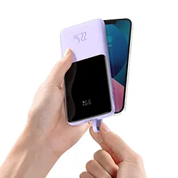 Портативна батарея Powerbank Baseus Elf Digital Display Fast Charge 10000 mAh 22.5W PPJL010005 Purple - мініатюра 6