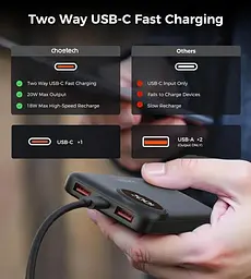Павербанк Choetech Black 10 000 mAh / 22.5 Вт (M15-B791-ACBK-NG) - мініатюра 7
