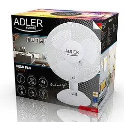 Настільний вентилятор Adler AD 7302, 23 см, 45 Вт, поворотний, 2 швидкості, регулювання нахилу, компактний вентилятор для дому та - мініатюра 2