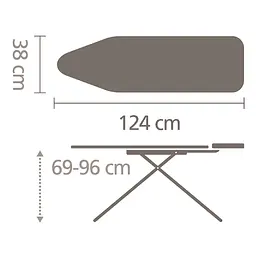 Прасувальна дошка Brabantia Ironing Tables 124х38 см сіра (108846) - мініатюра 5