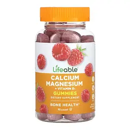 Магній Lifeable (Calcium + Vitamin D Adult) - 90 gummies, для м’язів і нервової системи