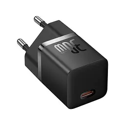 Сітчасте зарядне пристрій Baseus GaN5 Fast Charger(mini) 1C 30W EU чорний CCGN070401 - мініатюра 3